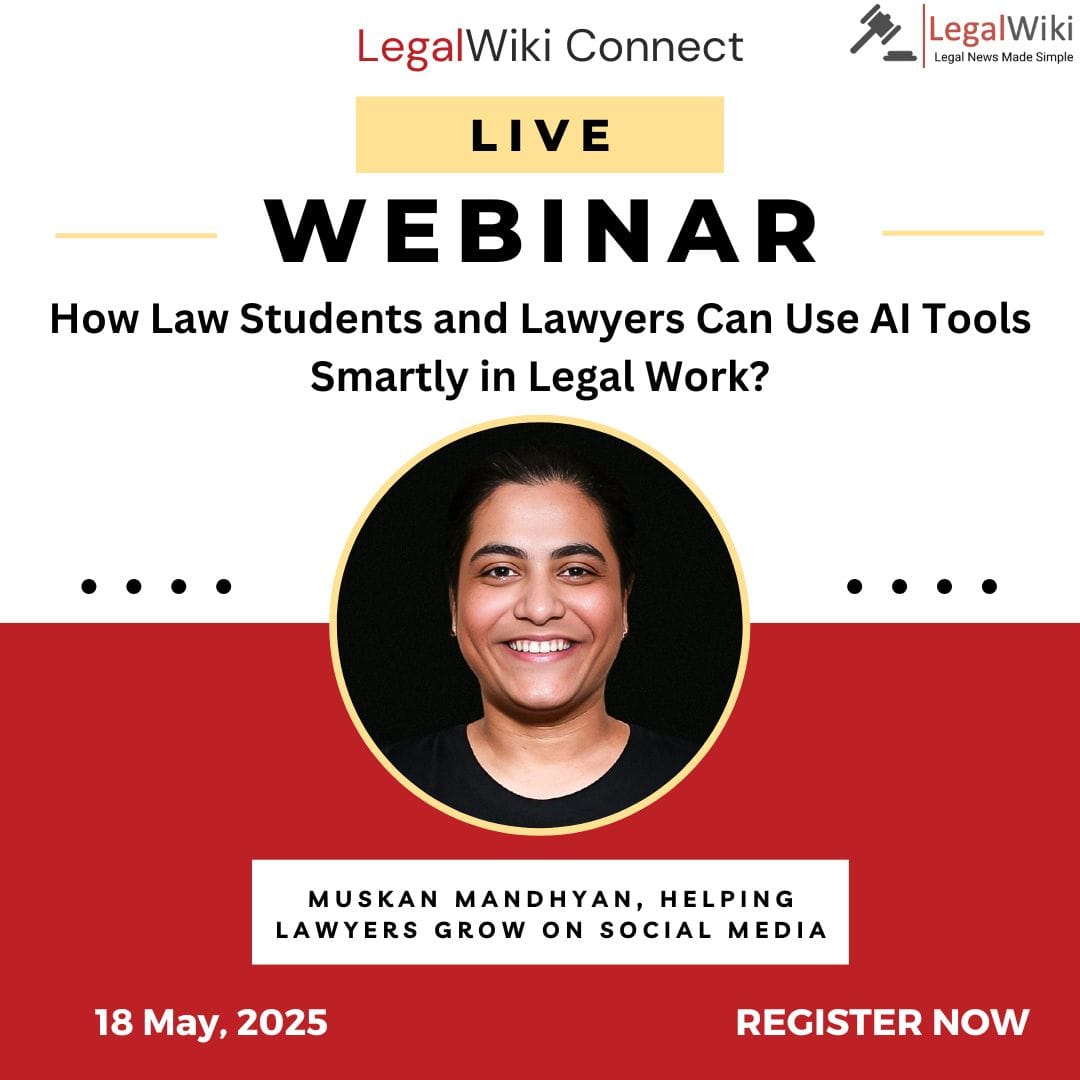 How Law Students and Lawyers Can Use AI Tools Smartly in Legal Work | Free Webinar | LegalWiki